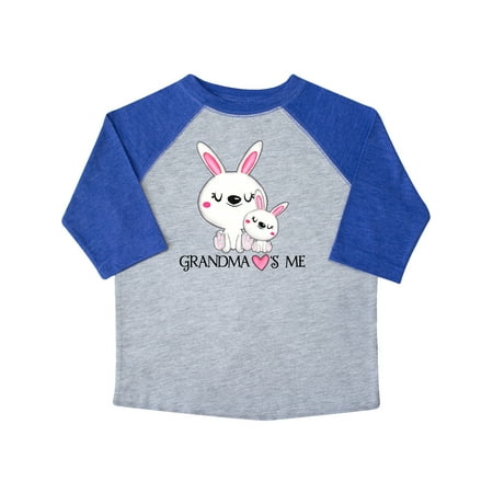 

Inktastic Grandma Loves Me- bunny family Gift Toddler Boy or Toddler Girl T-Shirt