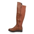 thumbnail image 4 of New Women DbDk Chino-1 Leatherette Over The Knee Lug Sole Zip Wedge Boot Size, 4 of 5
