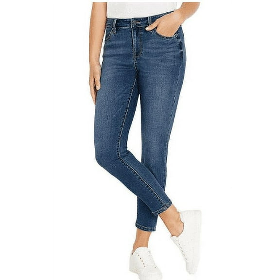 BUFFALO David Bitton Women's Mid-Rise Ankle Skinny Stretch Jeans, Blue 4/27