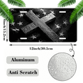 thumbnail image 2 of 1 Pcs 2D Flat License Plate Covers & Frames, Cross on American For Decorative Front, Waterproof For Decoration Aluminum License Plate Covers & Frames Cover For Men Women, 12" X 6", 2 of 7