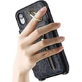 thumbnail image 2 of iPhone XR Case for Women with Card Holder,iPhone XR Phone Case with Strap,iPhone XR Crossbody Lanyard Cases with Credit Card Slots Kickstand and Stand Case Ring Holder,6.1" Black Leopard, 2 of 14