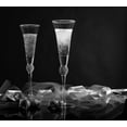 thumbnail image 5 of Trinkware Long Stem Toasting Flutes with Gold Rim And Rhinestones, 5 of 5