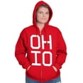 thumbnail image 4 of Ohio Souvenir OH Hometown Pride Unisex Fleece Graphic Zip Up Hoodie Brisco Brands 2X, 4 of 5