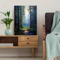 thumbnail image 5 of Misty Forest Creek Oil Painting Canvas Wall Art for Living Room Bedroom Office Den Cabin Retreat, 5 of 8