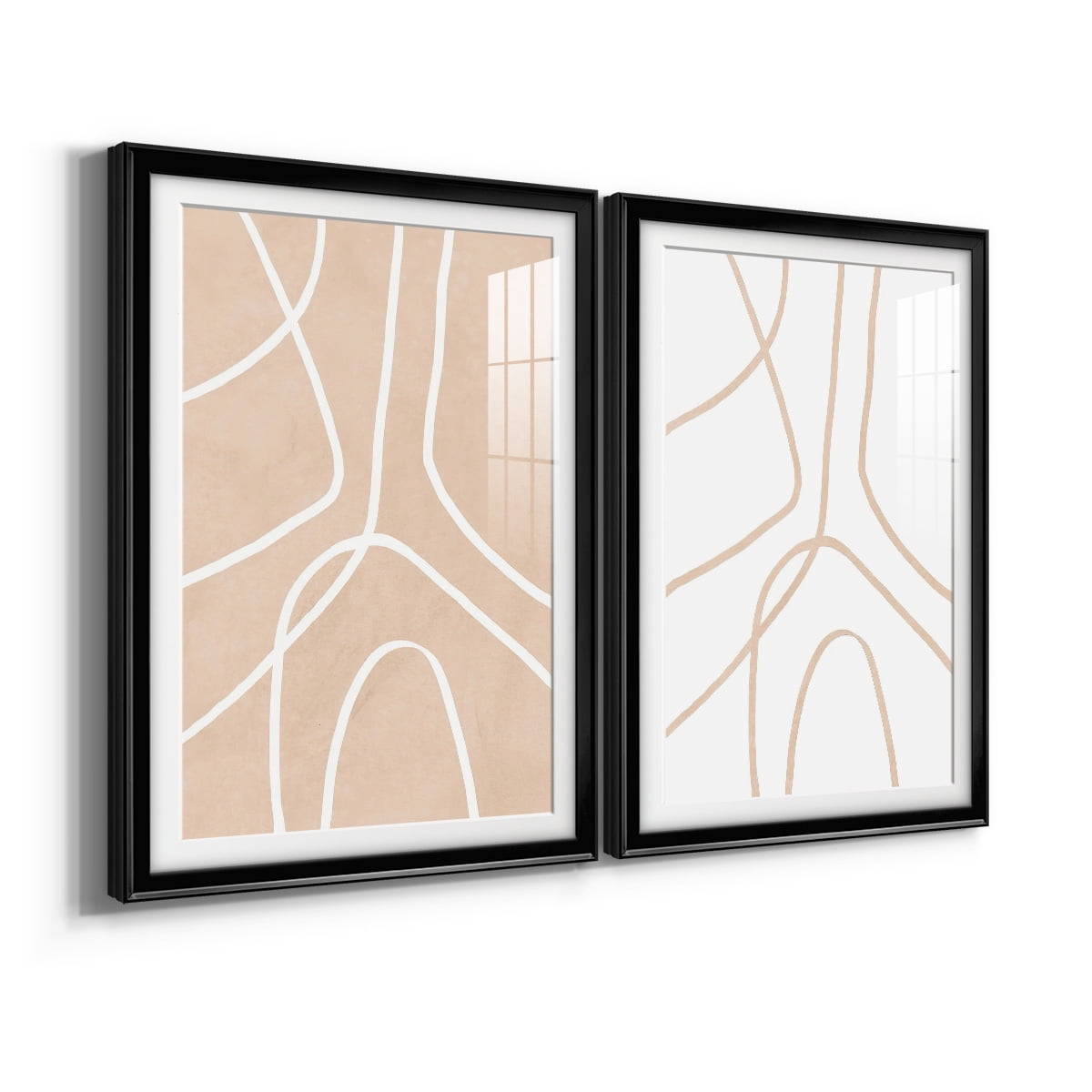 Wexford Home Clean Contour III Premium Framed Print, 26.5" x 36.5" - Ready to Hang, Black (Set of 2)