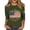 Army Green, variant on Women's T-Shirts America 250 Patriotic We The People Graphic Crew Neck 3/4 Sleeve Top