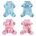 thumbnail image 2 of CNKOO Pet Christmas Outfits 4-legged Cartoon Pattern Dog Fleece Costume Small and Medium Cold Weather Jumpsuit Blue L, 2 of 6
