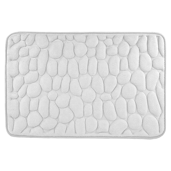 Fanshiluo 19.7"x31.5"1pc Memory Foam Bath Rug Embossed Bathroom Mat Water Absorbent And Washable Bath Rugs,Non-Slip,Thick,Soft And Comfortable Carpet For Show on Sale