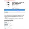 thumbnail image 2 of Front Brake Pad Set - Compatible with 2008 - 2009 Audi R8 4.2L V8, 2 of 2
