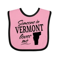 Inktastic Someone in Vermont Loves Me Boys or Girls Baby Bib