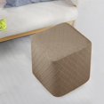 thumbnail image 5 of Stretch Ottoman Cover Furniture Ottoman Foot Rest Cover for Footrest Foot Stool , Brown, 5 of 7