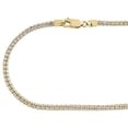 thumbnail image 2 of 10K Yellow Gold Two Tone 3.50mm Diamond Cut Ice Chain Bead Necklace 22 Inches, 2 of 7