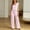 Pink, variant on NominalSnug Women's Pajamas Sets Striped Short-Sleeve Top Wide Leg Pants with Pockets Loungewear Pjs Set
