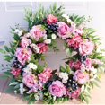 thumbnail image 4 of Elegant Floral Wreath Pink Rose & Hydrangea Spring Wreath Front Door Wreath Decoration, 4 of 5