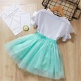 thumbnail image 3 of Coerni Girls Casual Dresses Outfits Ruffle Short Sleeve T Shirt Top Floral Embroidery Tutu Tulle Dress Set Summer Clothes, 3 of 9