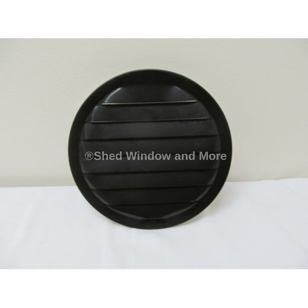 Shed 6 Round Aluminum Wall Vent Black, Round Shed Window