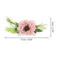 thumbnail image 2 of Unique Bargains 1 Pc Women's Flexible Simulated Flowers Hair Clip Comb for Parties Pink Polyester Fabric Iron, 2 of 4