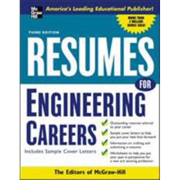 Pre-Owned Resumes for Engineering Careers, Third Edition (Professional Resumes Series) (Paperback) 007144890X 9780071448901