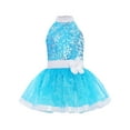 thumbnail image 3 of Haitryli Big Girls Shiny Sequin Ballet Leotard Tutu Dress Layered Tulle Skirt Gymnastics Dance Ballerina Outfit Blue 10, 3 of 7