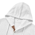 thumbnail image 6 of YueHuiYing Men's Fall/Winter Solid Color Long Sleeved Textured Hooded With Large Pockets Casual Hooded Sweatshirt, 6 of 7