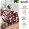 thumbnail image 5 of Christmas Throw Blanket Cute Dog Flannel Blanket Warm Soft Throw Blankets for Couch Bed for Women Men & Kids 60×80In, 5 of 6