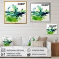 thumbnail image 4 of Designart "Expression of White and Green Abstract Ink I" Abstract Framed Wall Art - Green Abstract Painting Hallway Framed Wall Art Decor, 4 of 6
