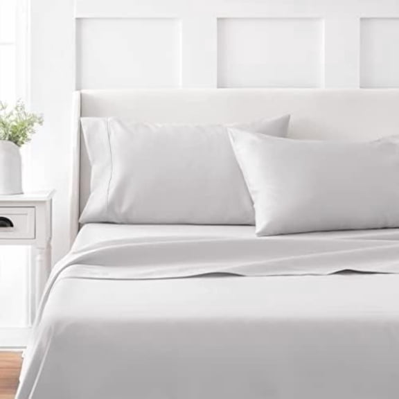 Sheets 100% Cotton Full Size Set - 4 Piece, Soft, Smooth, Durable, Easy Care, 16" Deep Pocket Sheets, Bedding Sheet, Sateen Sheet, 1 Flat, 1 Fitted, 2 Pillowcases, Dorm Essential, Blue