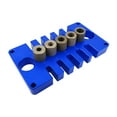 thumbnail image 3 of Plantilla de guía de taladro para carpintería, perforadora para carpintería, aleación de aluminio, guía de pieza de madera de alta precisión, Azul DYNWAVEMX Plantilla de guía de orificios de perforación, 3 of 8