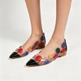 thumbnail image 4 of FSJ Women Pointed Toe Flats, Transparent PVC Slip On Shoes with Colorful Polka Dots, Low Heels for Casual Wear Size 10 Black Multicolored Dots, 4 of 4