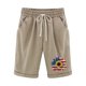 thumbnail image 1 of Pantalones Cortos Casuales para Mujer Día de la Independencia Impreso Elástico de la Cintura, Pantalones Cortos de Verano para Mujeres, 1 of 4