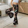 thumbnail image 5 of FKELYI Retro Mushroom Flower Print Women Yoga Pants Casual Bell Bottom Leggings Flared Yoga Leggings High Waisted Boot Cut Pants Sweatpants for Indoor Outdoor Workout, 2XL, 5 of 7