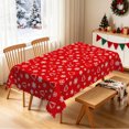 thumbnail image 2 of Christmas Waterproof Rectangle Tablecloth,60x102 Inch,Snowflake Xmas Tree Polyester Table Cover, 2 of 6