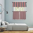 thumbnail image 5 of Red Black Stripe Kitchen Curtains Sets for Windows 24 Inch Length, Geometric White Vertical Striped Rod Pocket Window Treatments Tier Curtains and Valances Set for Bedroom/Bathroom, 5 of 8