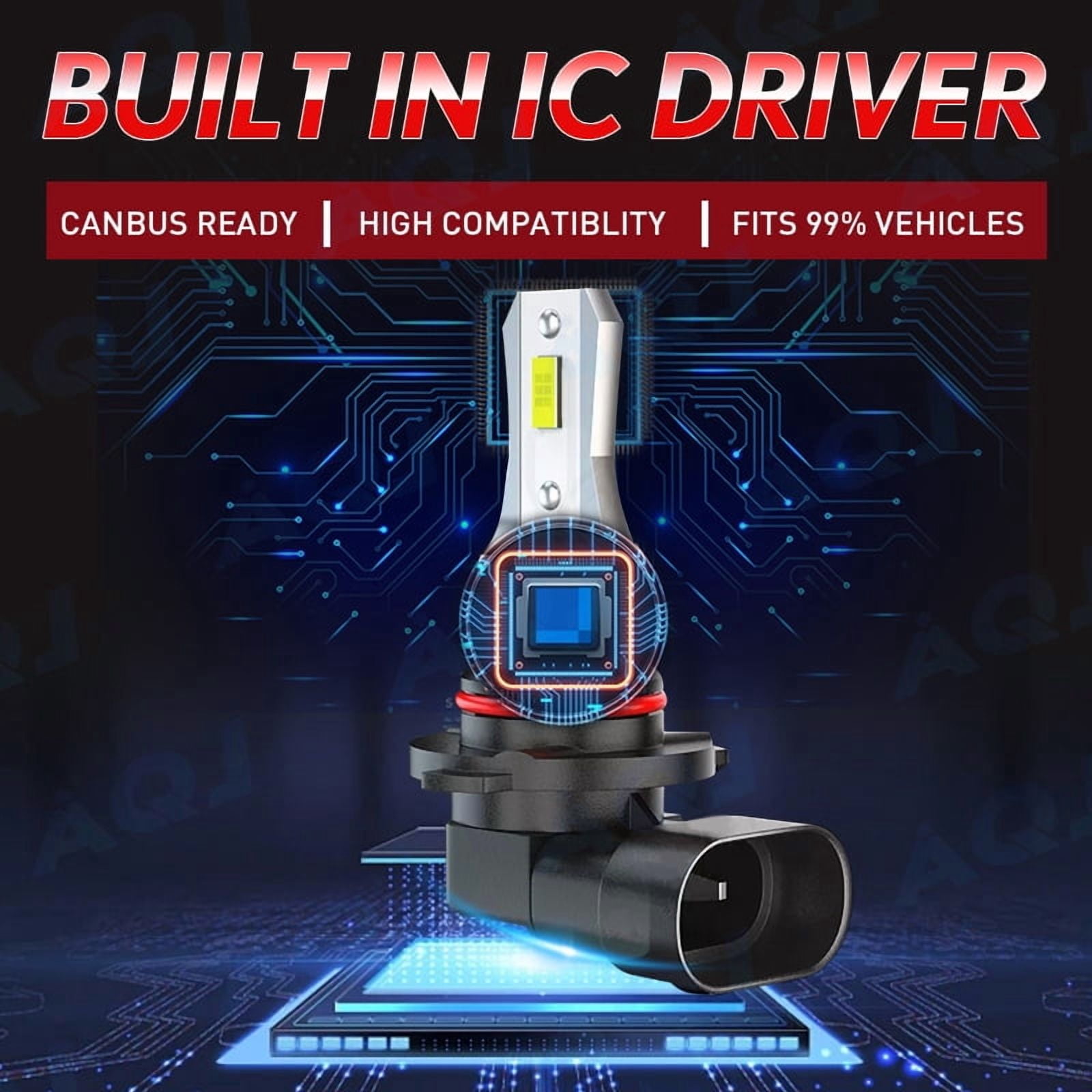 Compatible with Dodge Durango 2014-2020 LED Headlight Bulbs KIT High Low Beam Combo (Pack of 4) , 6500K White 10,000LM Super Bright, Plug and Play