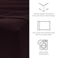 thumbnail image 6 of Breathable Cool Wrinkle Resistant Bed Sheets Set + 1 Bonus Pillowcase Purple for Twin Size Bedding by Comfort Canopy, 6 of 12
