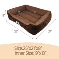 thumbnail image 4 of Cama para mascotas Long Rich HCT REC-005, reversible, rectangular, color café, 4 of 5