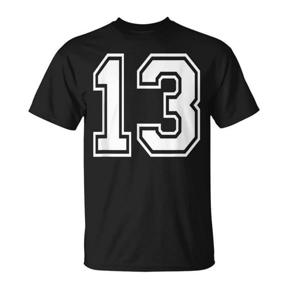 SR Number 13 Varsity Sports Team Jersey 13Th Birthday 13 Years T-Shirt