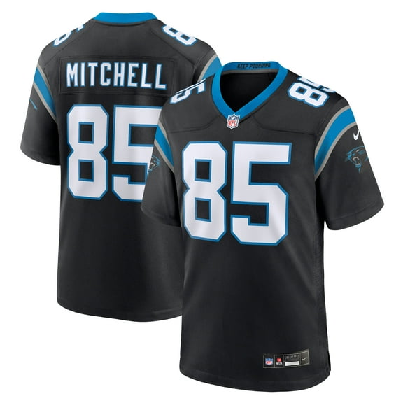Men's Nike James Mitchell Black Carolina Panthers Team Game Jersey