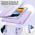 thumbnail image 3 of JETech Case for iPad 10.2 Inch 2021/2020/2019 (9th/8th/7th) Model with Pencil Holder, Slim Tablet Cover with Soft TPU Back, Auto Wake/Sleep (Light Purple), 3 of 8
