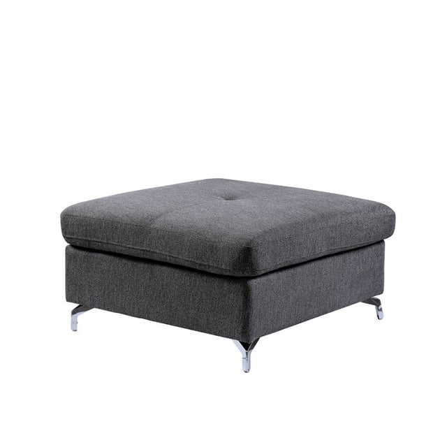 Furniture of America Poussette Carrée Touffetée Moderne Myson en Gris