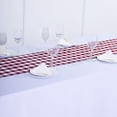 thumbnail image 4 of BalsaCircle 14" x 108" Gingham Checkered Table Runner Party Linens Burgundy, 4 of 8