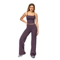 thumbnail image 3 of IDOPIP Womens Workout Sets 2 Piece Spaghetti Straps Square Neck Crop Top Straight Butt-lifting Leg Yoga Pants Pilates Outfits, 3 of 6
