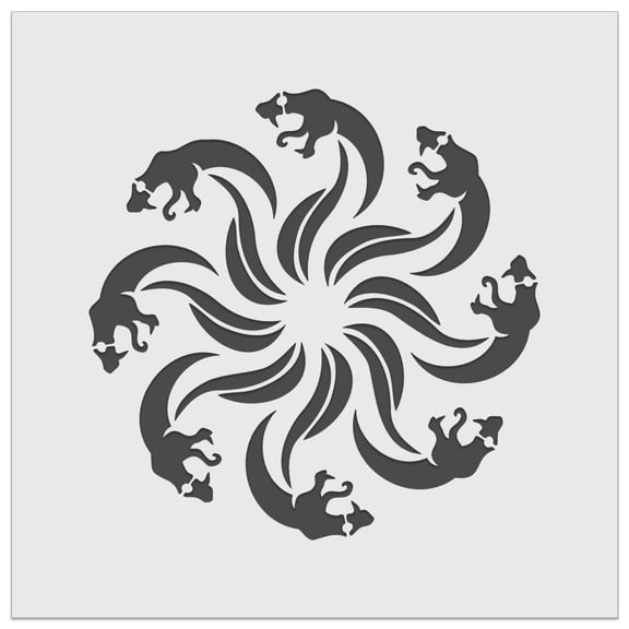 Hydra Naga Serpents Snakes DIY Cookie Wall Craft Stencil - 5.5 Inch