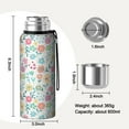 thumbnail image 7 of 20 Oz Pioneer Flower Coffee Tumbler Double Wall Insulated Stainless Steel Water Bottle | Metal Reusable Thermoses Flask with Cup Cap | Leak & Sweat Proof with Anti-Dust Lid, 7 of 7