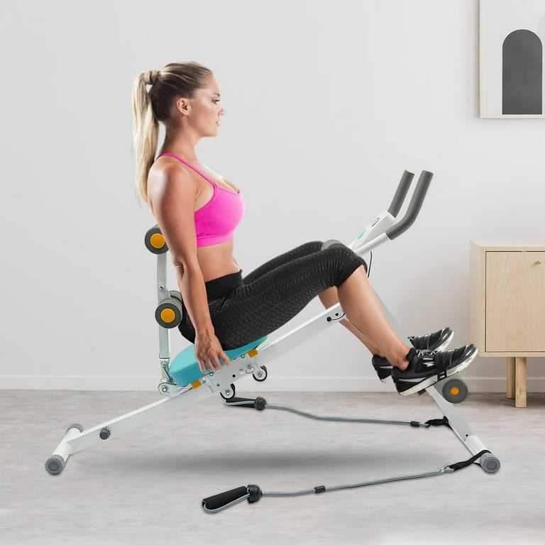 Anqidi 2 in 1 Abdominal Crunch Machine Sit Up Bench Core Ab Trainer Foldable Sit up Abdomen Workout Exercise Equipment w LCD Walmart