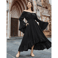 thumbnail image 3 of NMMUED Renaissance Dress Plus Size Victorian Dress for Women Vintage Dress for Women Maxi Dresses Renaissance Dress Women, Black XL, 3 of 7
