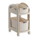 thumbnail image 4 of Carrito con ruedas para frutas y verduras, ideal para lavandería, oficina y comedor. 2 capas blanco, 4 of 9