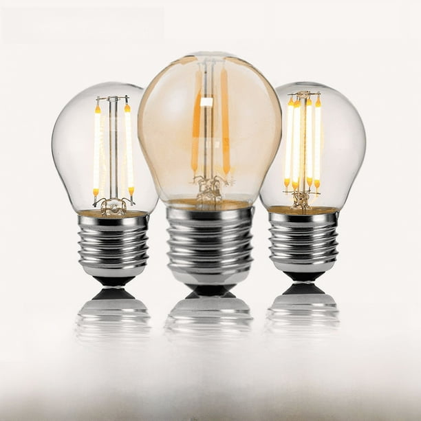 Bombilla de filamento LED G45, bombilla Edison decorativa E27, bombilla retro, lámpara de filamento de tungsteno de vidrio creativo