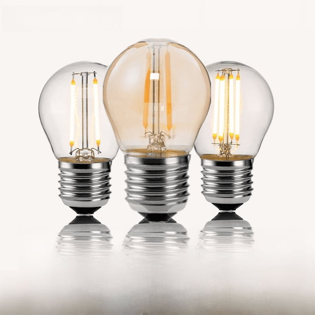 Bombilla de filamento LED G45, bombilla Edison decorativa E27, bombilla retro, lámpara de filamento de tungsteno de vidrio creativo