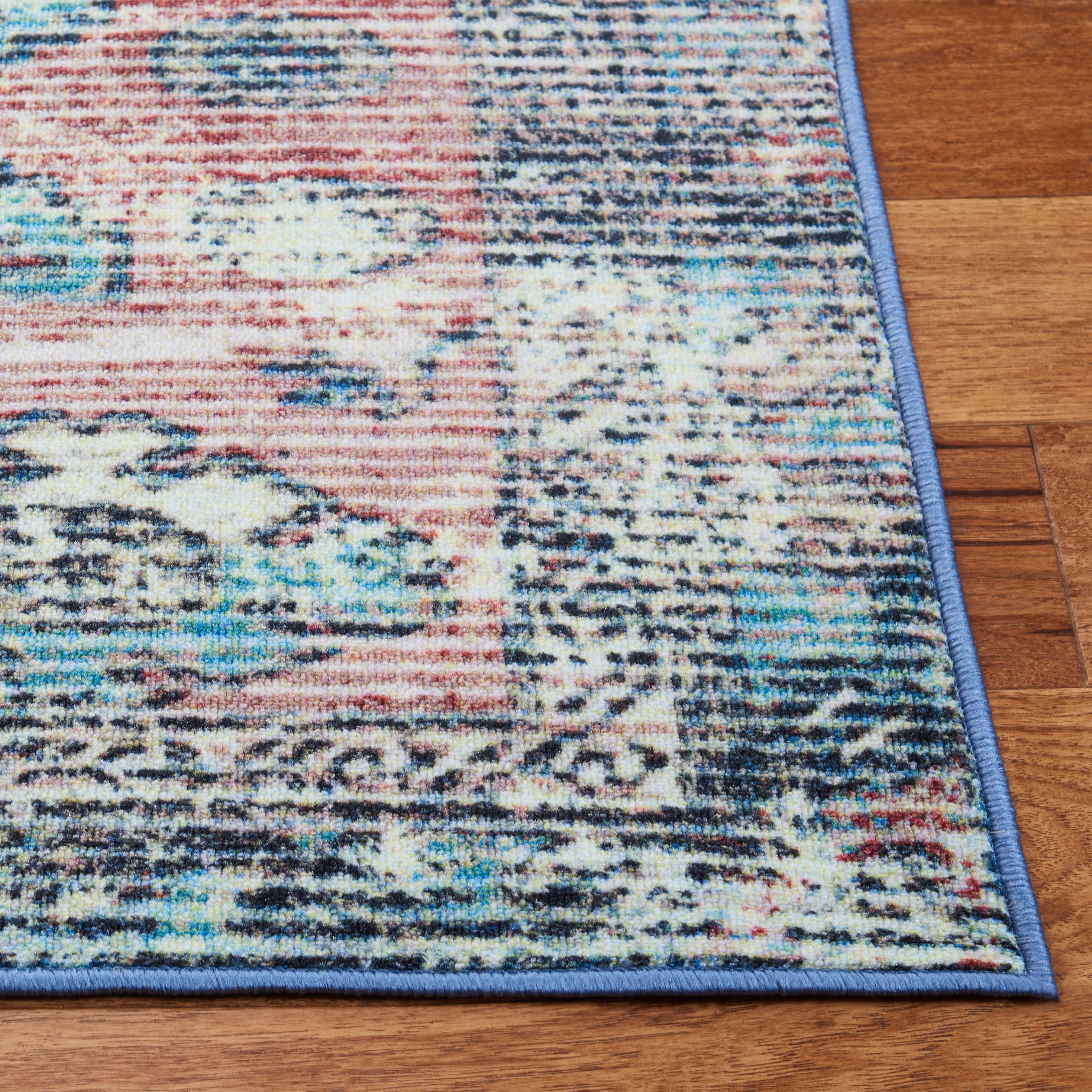 SAFAVIEH Journey Elizabeth Floral Distressed Area Rug, Pink/Blue, 8'9" x 12'